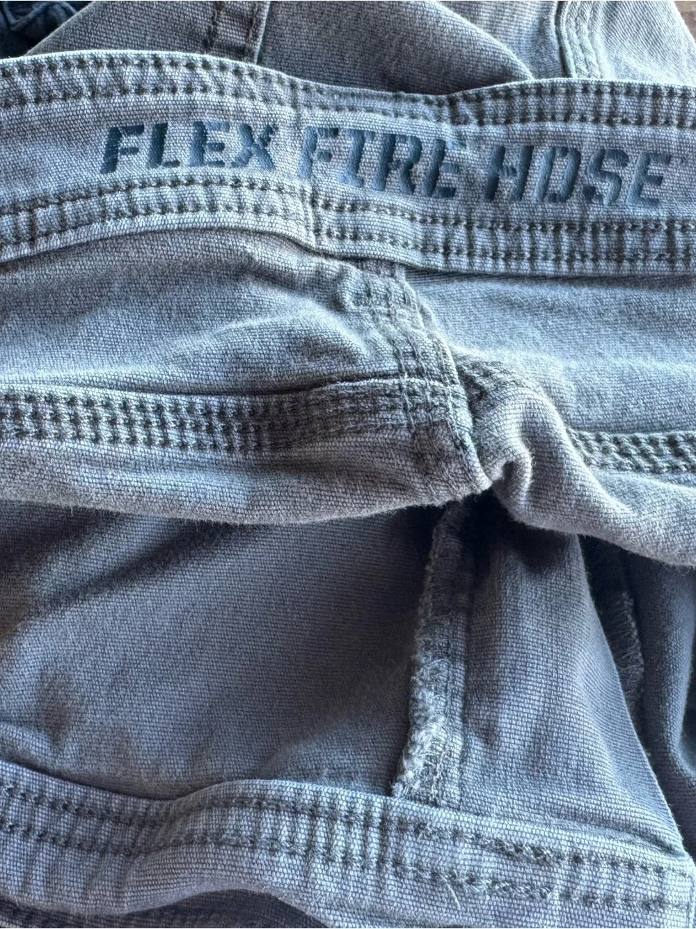 Duluth Trading Flex Fire Hose Gray Relaxed Fit Work Pants 40x30 (Actual 38x28)